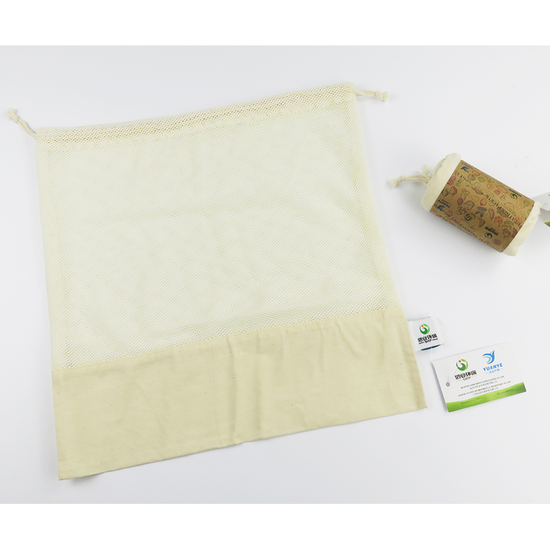 custom string organic cotton cloth bottom fruit vegetable shopping mesh bag