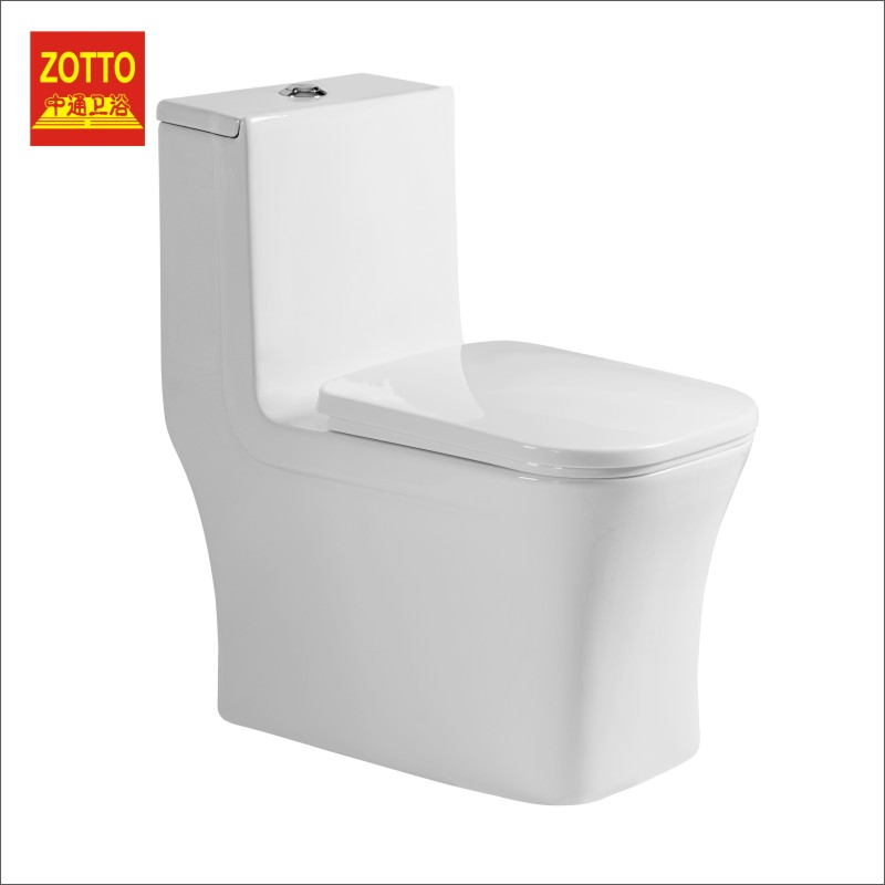 One piece S-trap toilet sanitary ware siphonic wc