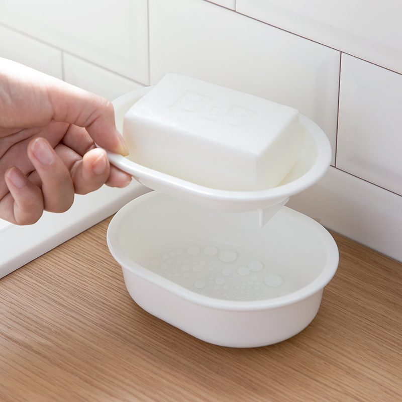 Plastic 2 layers soap box soap case soap container