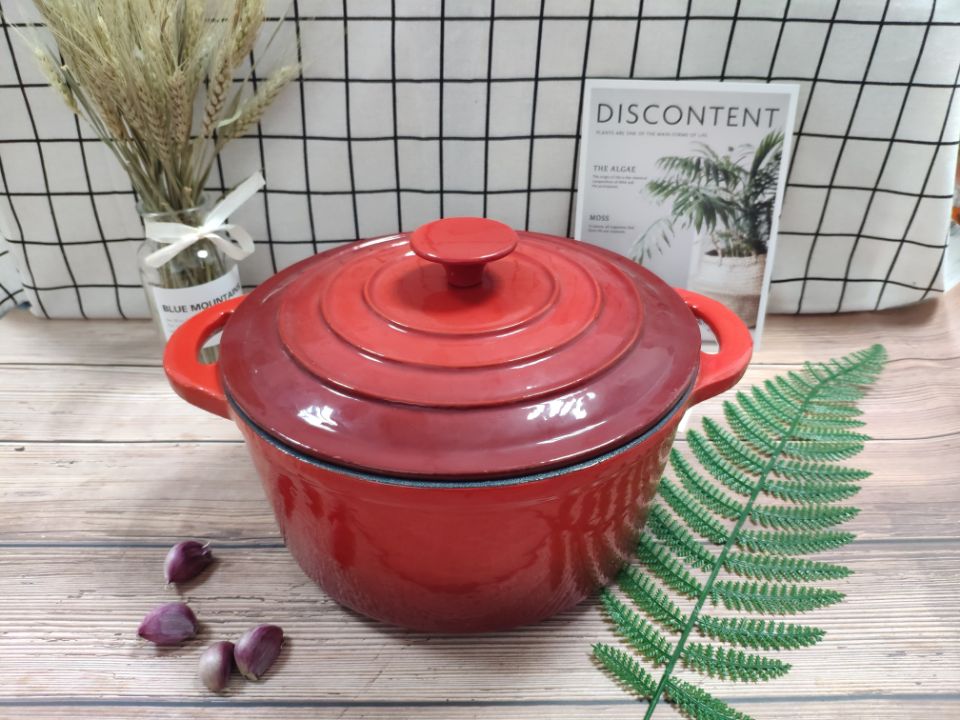 Cast iron casserole, enameled