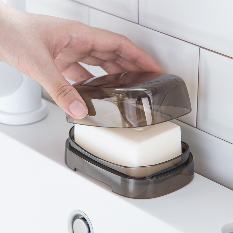Plastic SAN material soap tray soap box soap case with draining holes