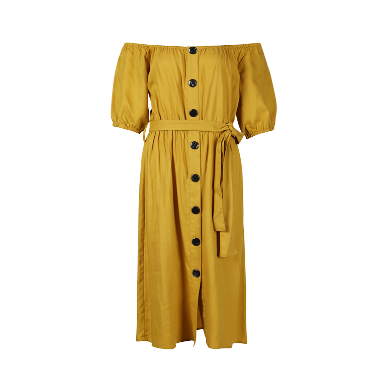 tencel off shoulder dress