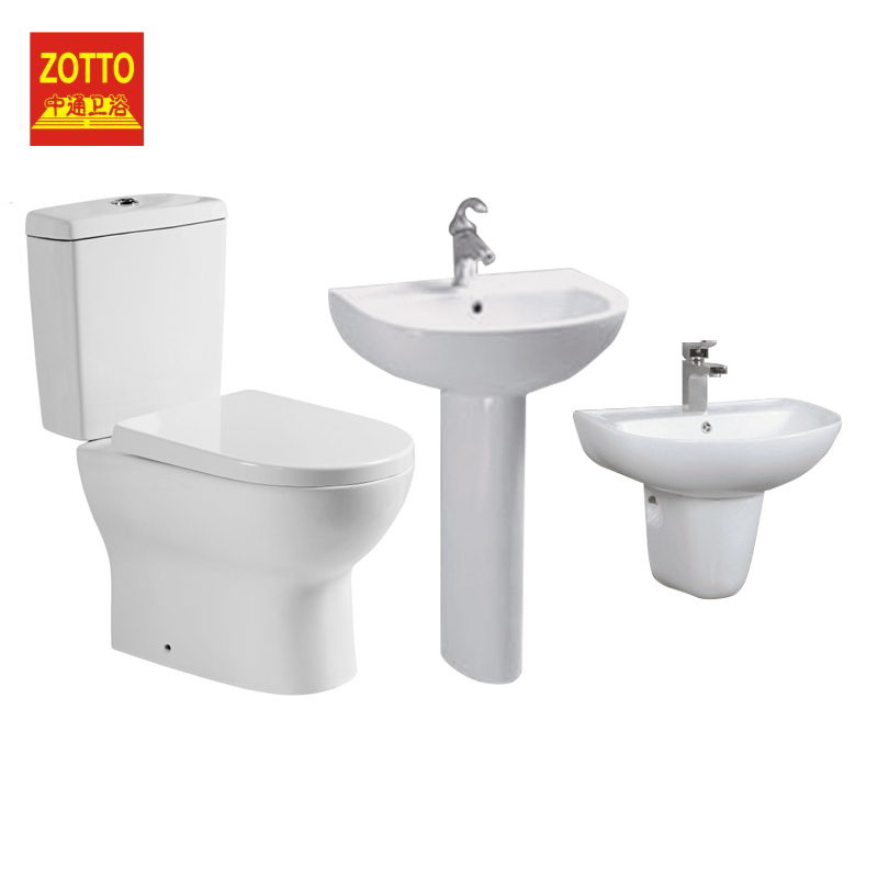 Washdown two piece toilet 4 inch big hole sanitary ware wc