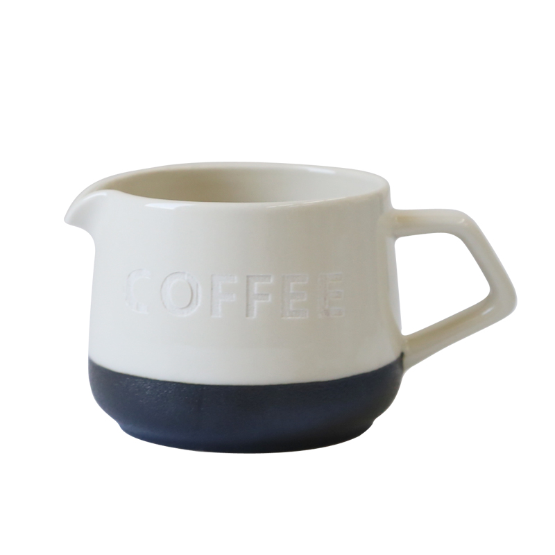 Coffee sharing pot,two glaze,black cast iron ceram，Sand Blasting,500ml