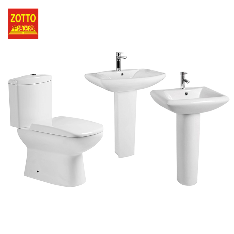 Washdown two piece toilet 4 inch big hole sanitary ware wc