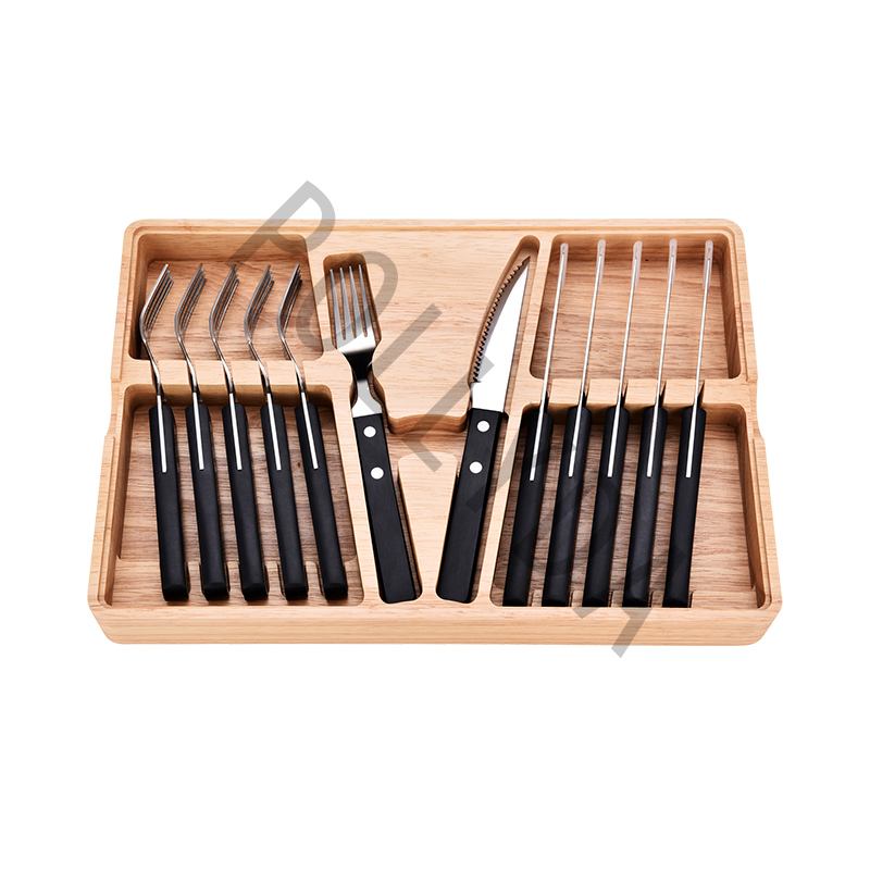 POM handle steak knife and fork 12 pcs set FK-12S
