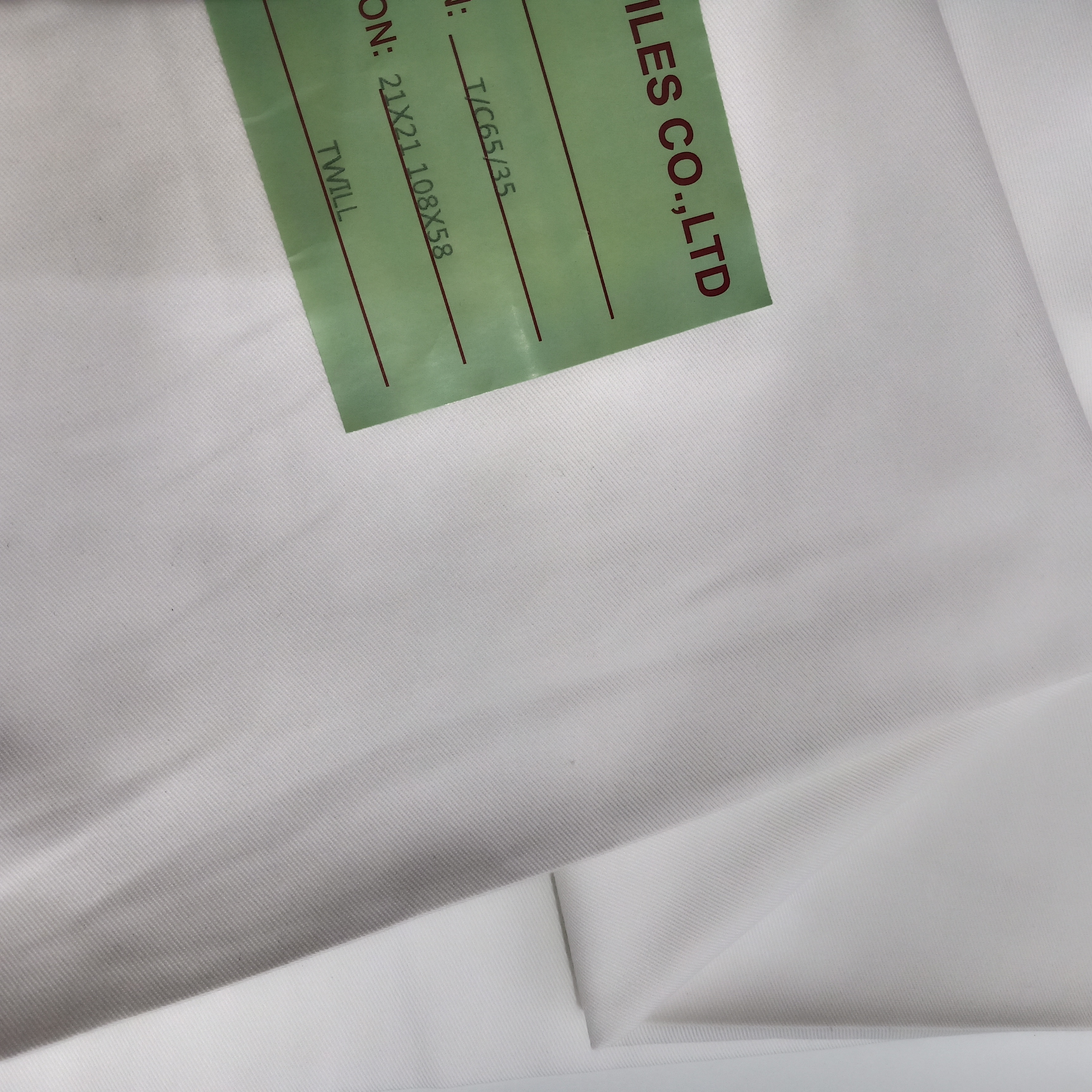 Polyester Cotton Twil Pocketing with cottonseed TC65/35 21x21 108x58