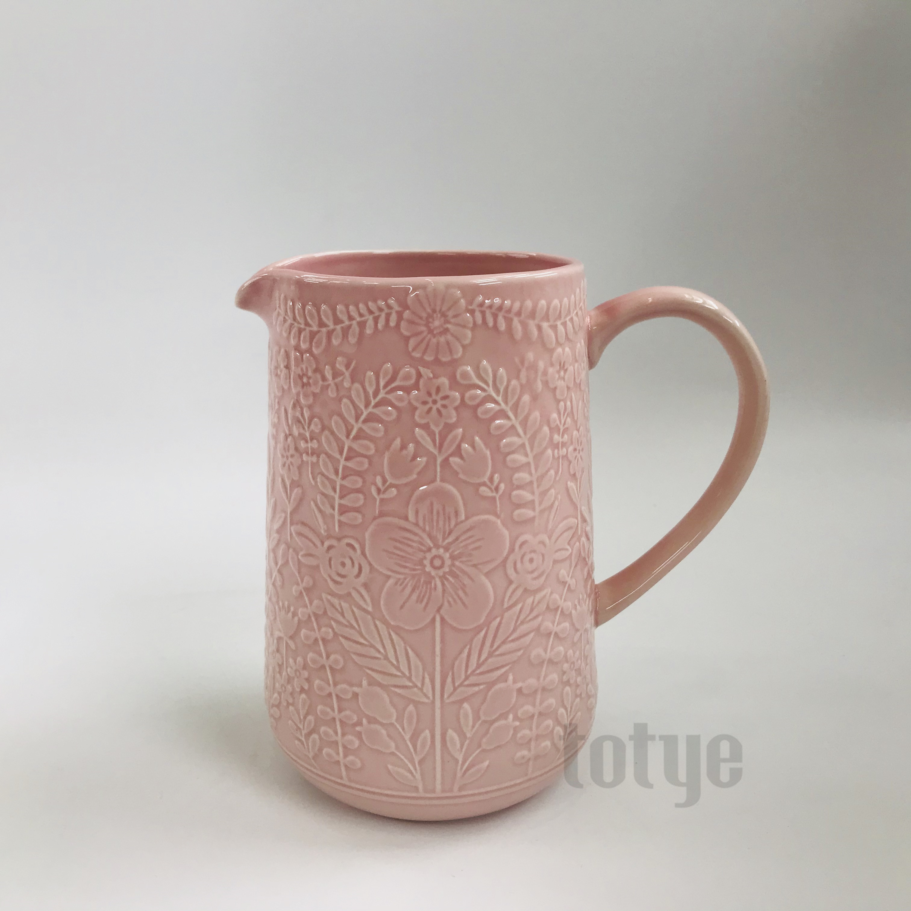 Stoneware color glaze pitcher