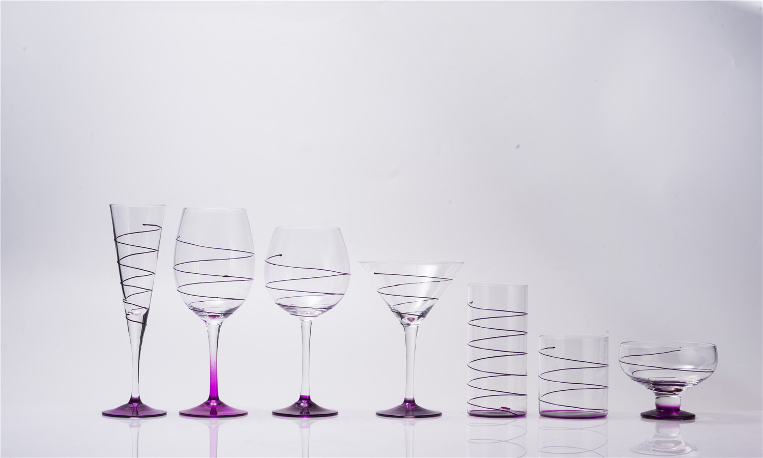 Purple lined glasses
