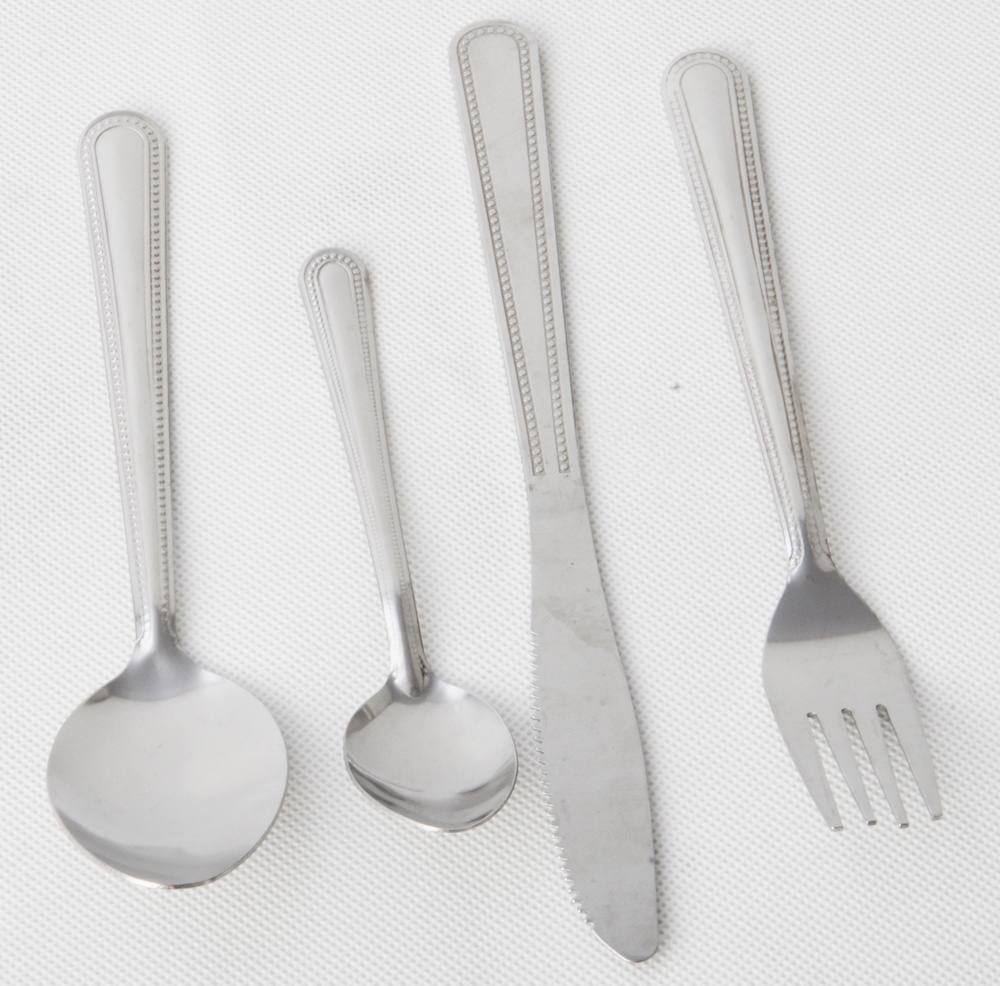 RGS-S5122-T stainless steel Bead Point 16-Piece of dinner Set knife fork spoon SS410