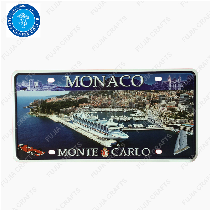Custom embossed souvenir car license plate