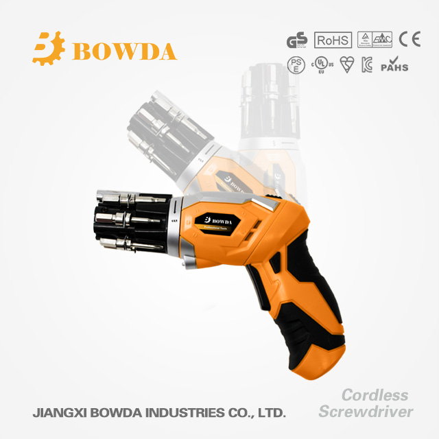 3.6V Cordless Electric Rechargeable Screwdriver Kit with 6pcs Bits Magnetic Bit Holder