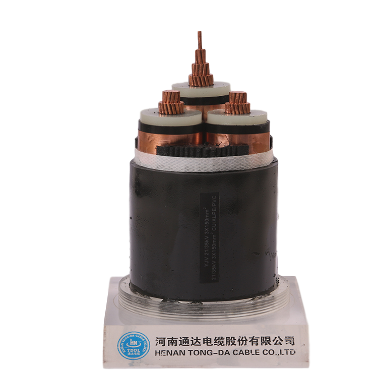 Copper conductor, XLPE insulated, Copper Tape screened, PVC sheathed medium voltage power cable