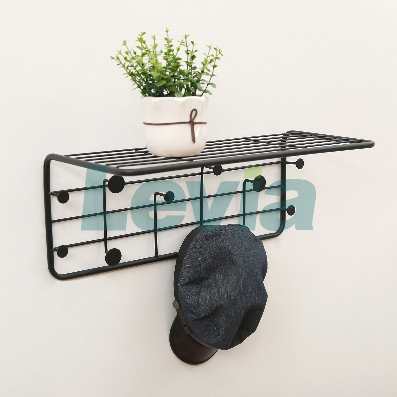 Wall Shelf , Wall Storage Organizer with Artful Hanger and Hook