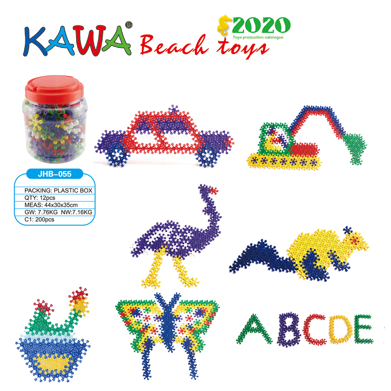 Plascit snowflakes in buckets