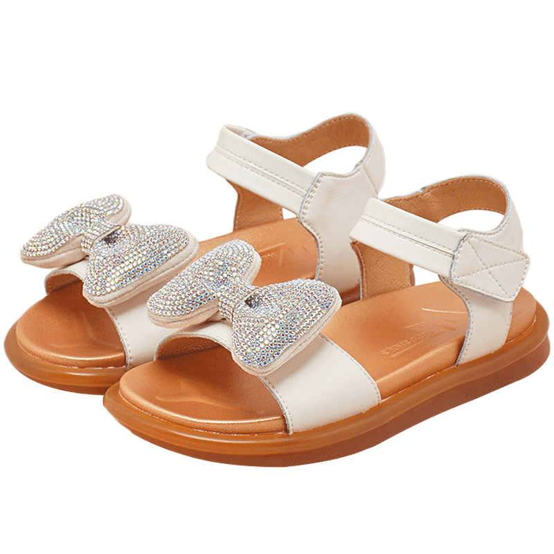 SS 2020 Fashion bow Stripe Buckle Ankle girl Sandal