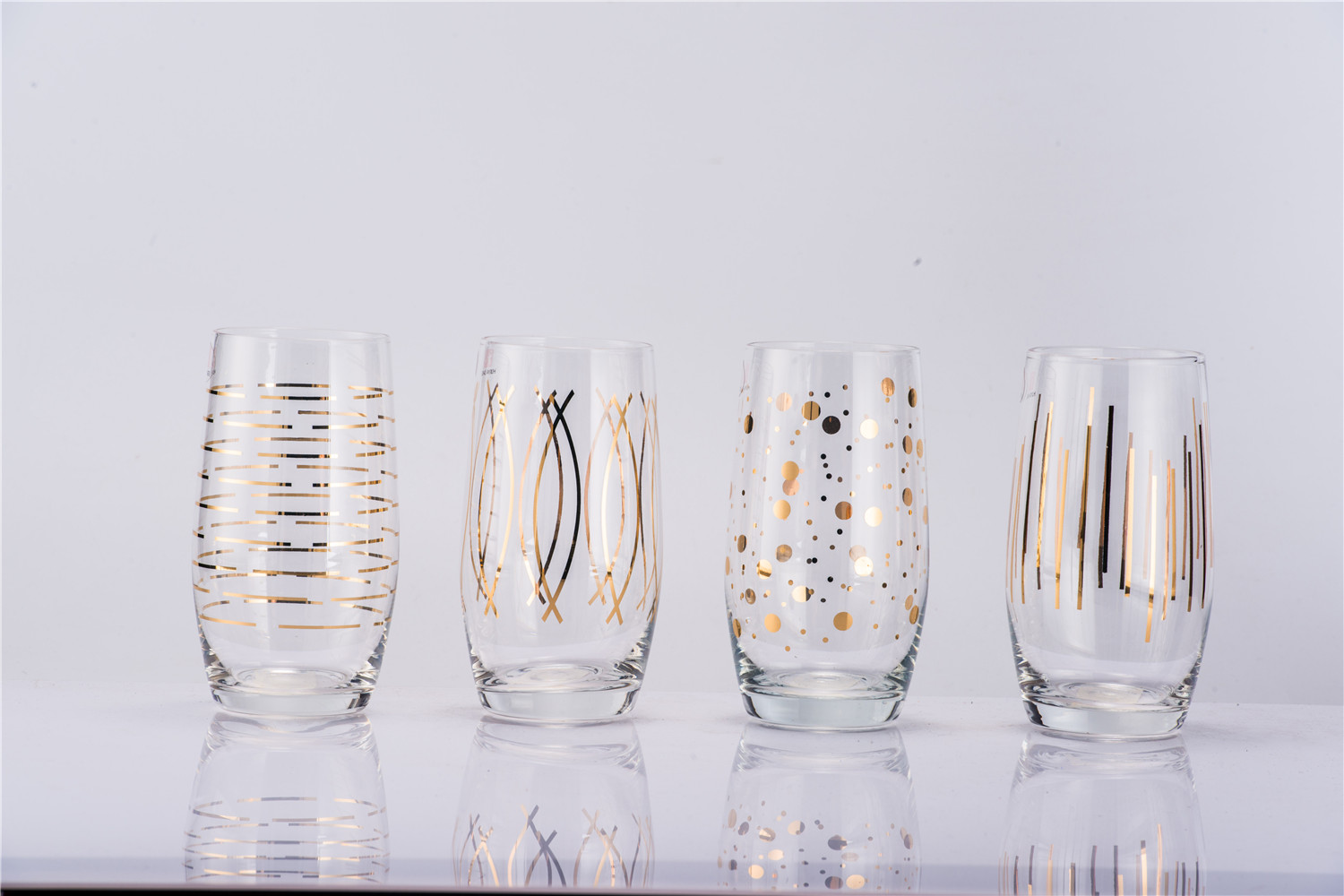 Hiball glasses with gold design