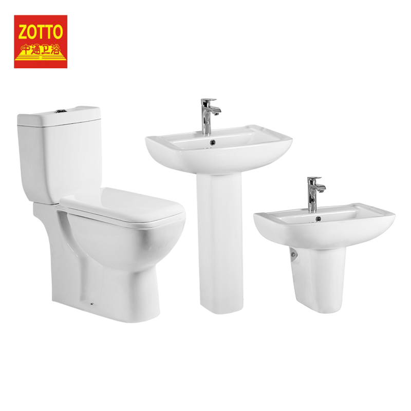 Washdown two piece toilet 4 inch big hole sanitary ware wc