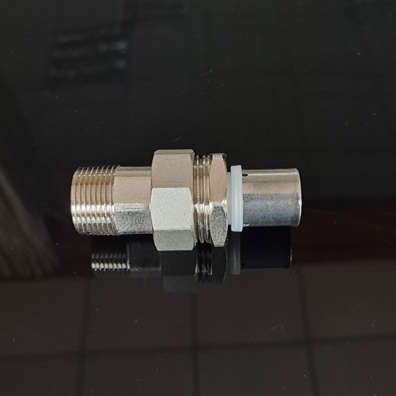 Brass Press Fitting Demountable Male Straight Union Nickel Plated