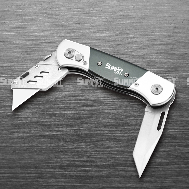 Double Blade Utility Knife Cutter Folding Knife