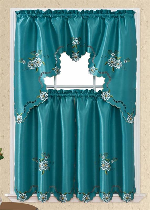 Embroidery kitchen curtain HY18K088A
