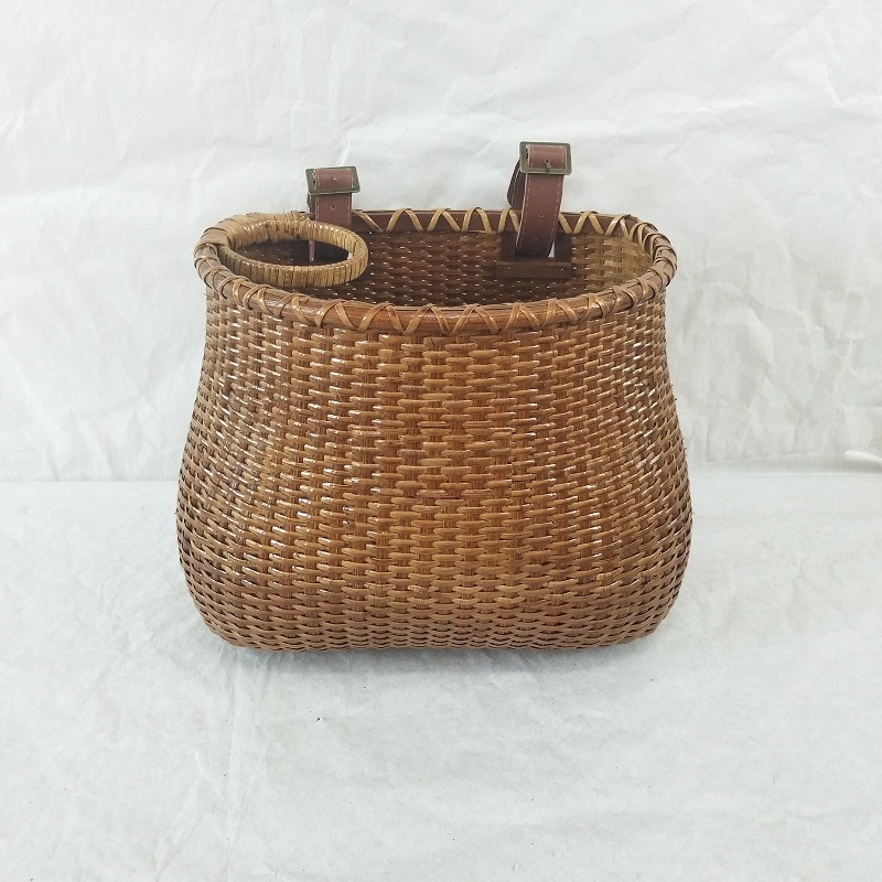 Handwoven rattan basket bicycle basket front basket
