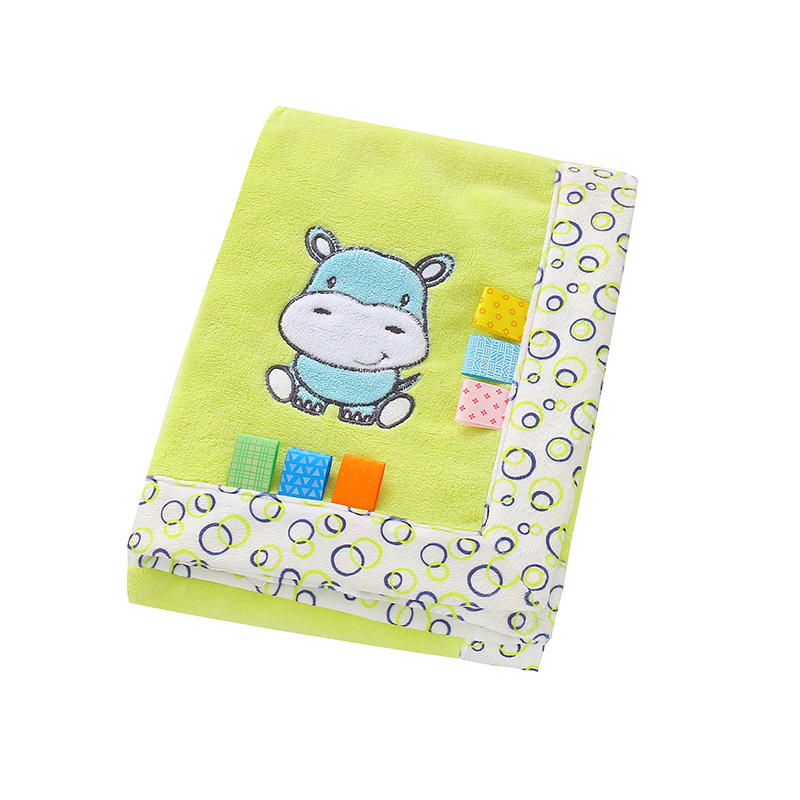 100% polyester Baby Blanket,Kids Blanket,Double Layer,Embroidery,Flannel Fleece,Solid Color,Home Wear,Sleeping Wear,Super Soft,Warm