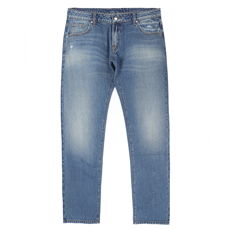 Denim jeans pants 100% cotton straight men jeans trousers Bleach Monkey wash G2316