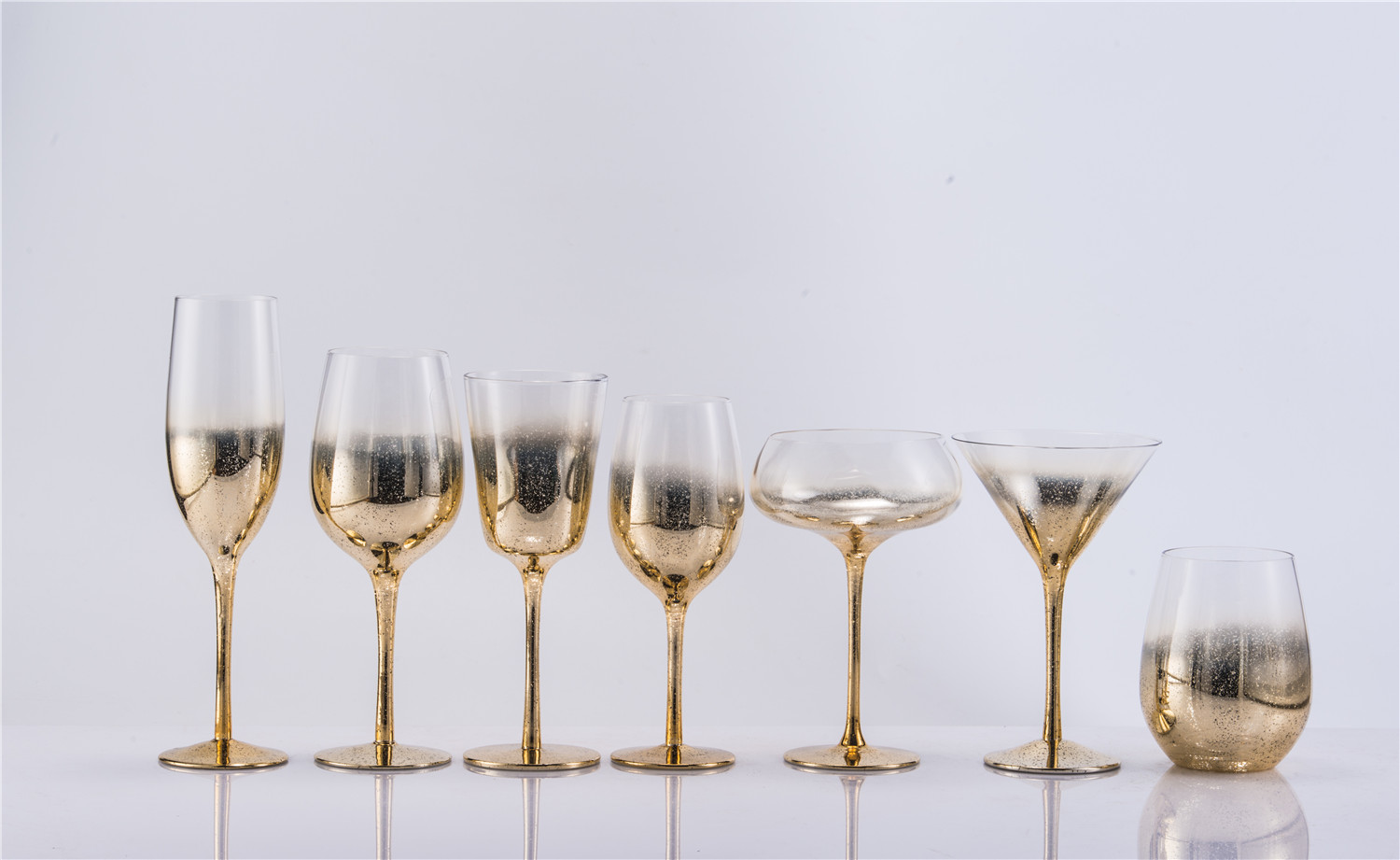 Gold plated wine glasses