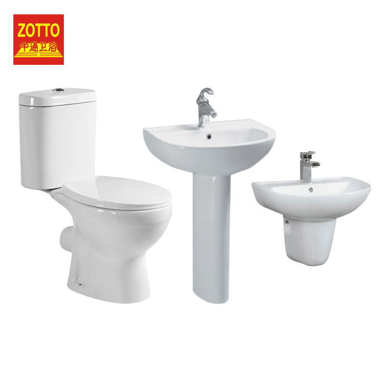 Washdown two piece toilet 4 inch big hole sanitary ware wc