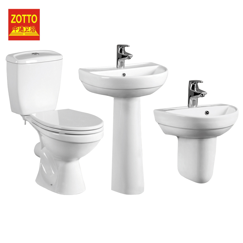 Washdown two piece toilet 4 inch big hole sanitary ware wc