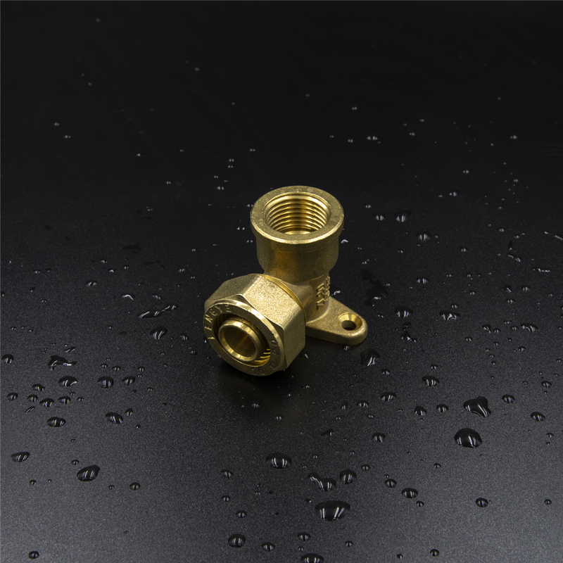 Brass Screw Fitting Female Elbow With Seat Wall Plated Elbow Polished