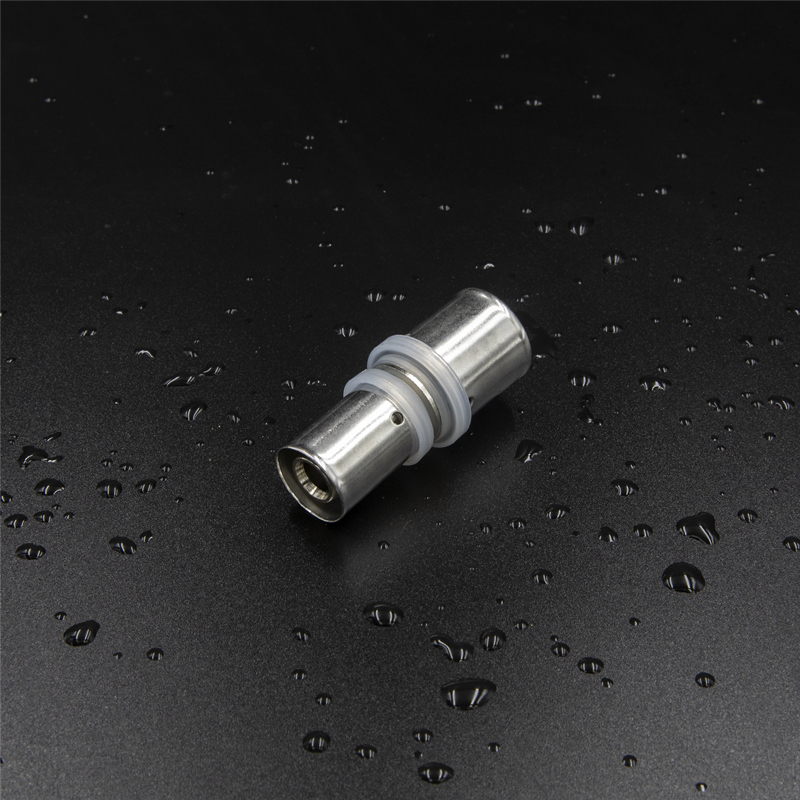 Brass Press Fitting Unequal Straight Nickel Plated
