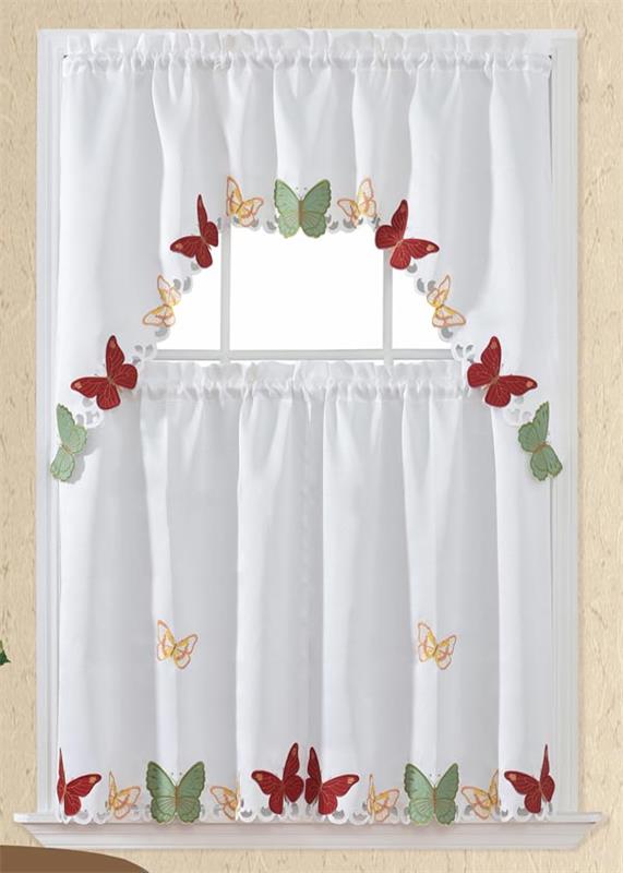 Embroidery kitchen curtain HY18K039A