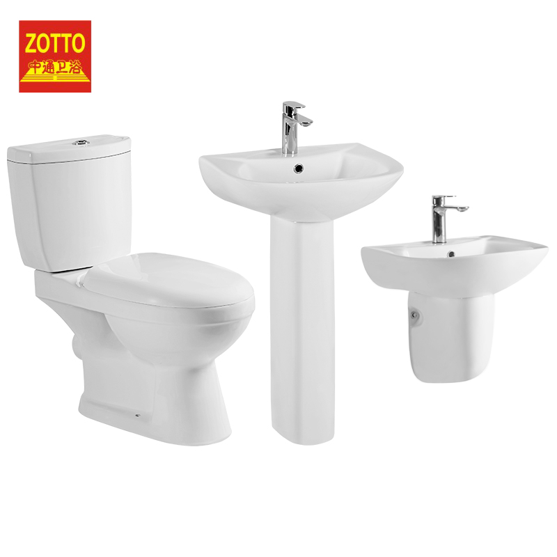 Washdown two piece toilet 4 inch big hole sanitary ware wc