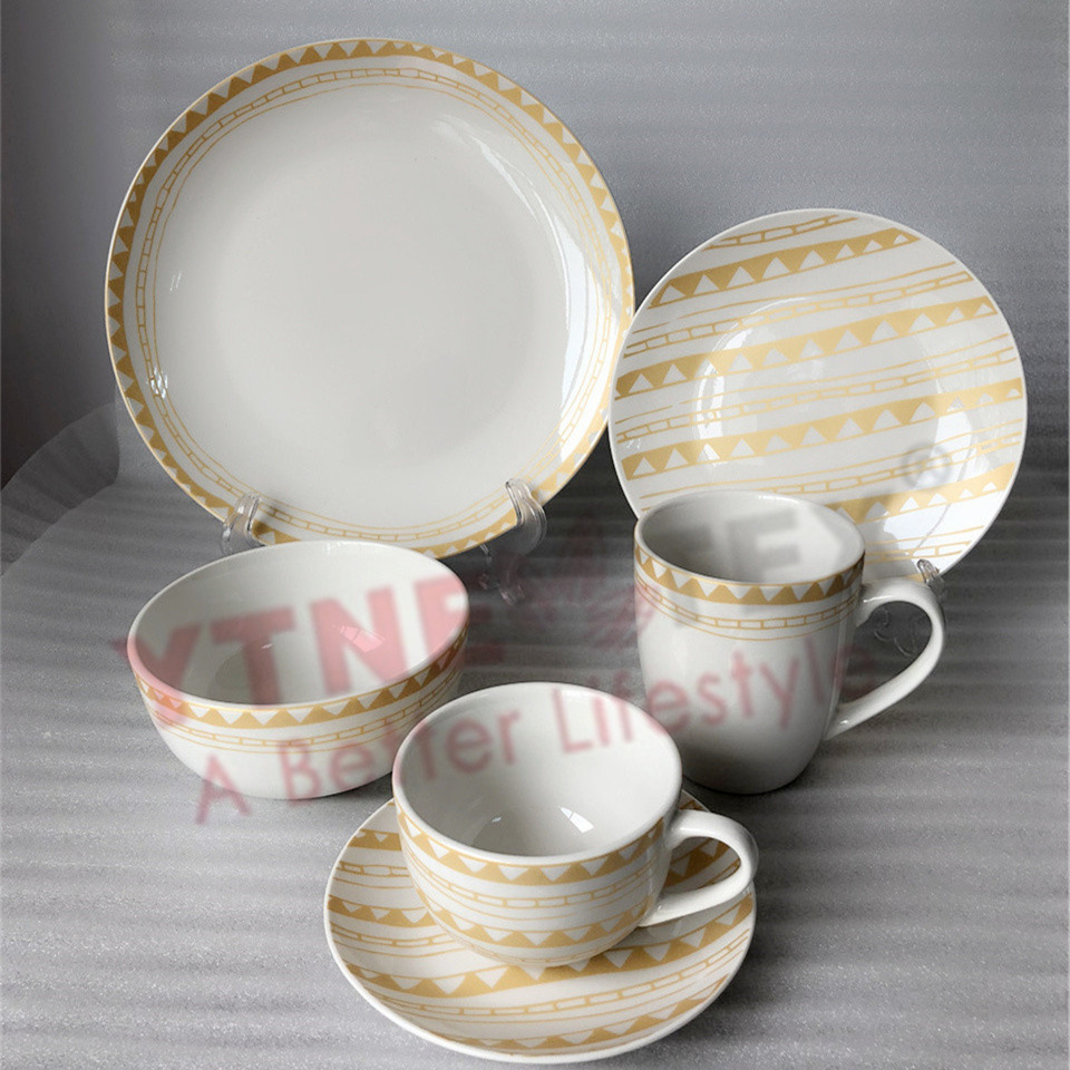 Porcelain Dinner Set With Decal