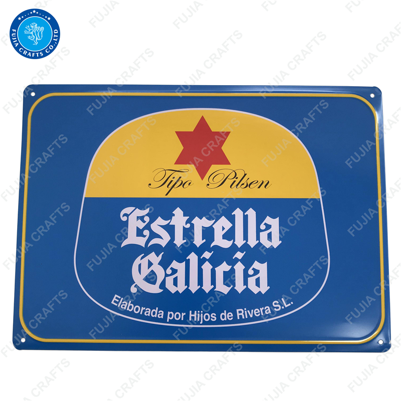Wall decor metal plate embossed letter sign hanging tin signs