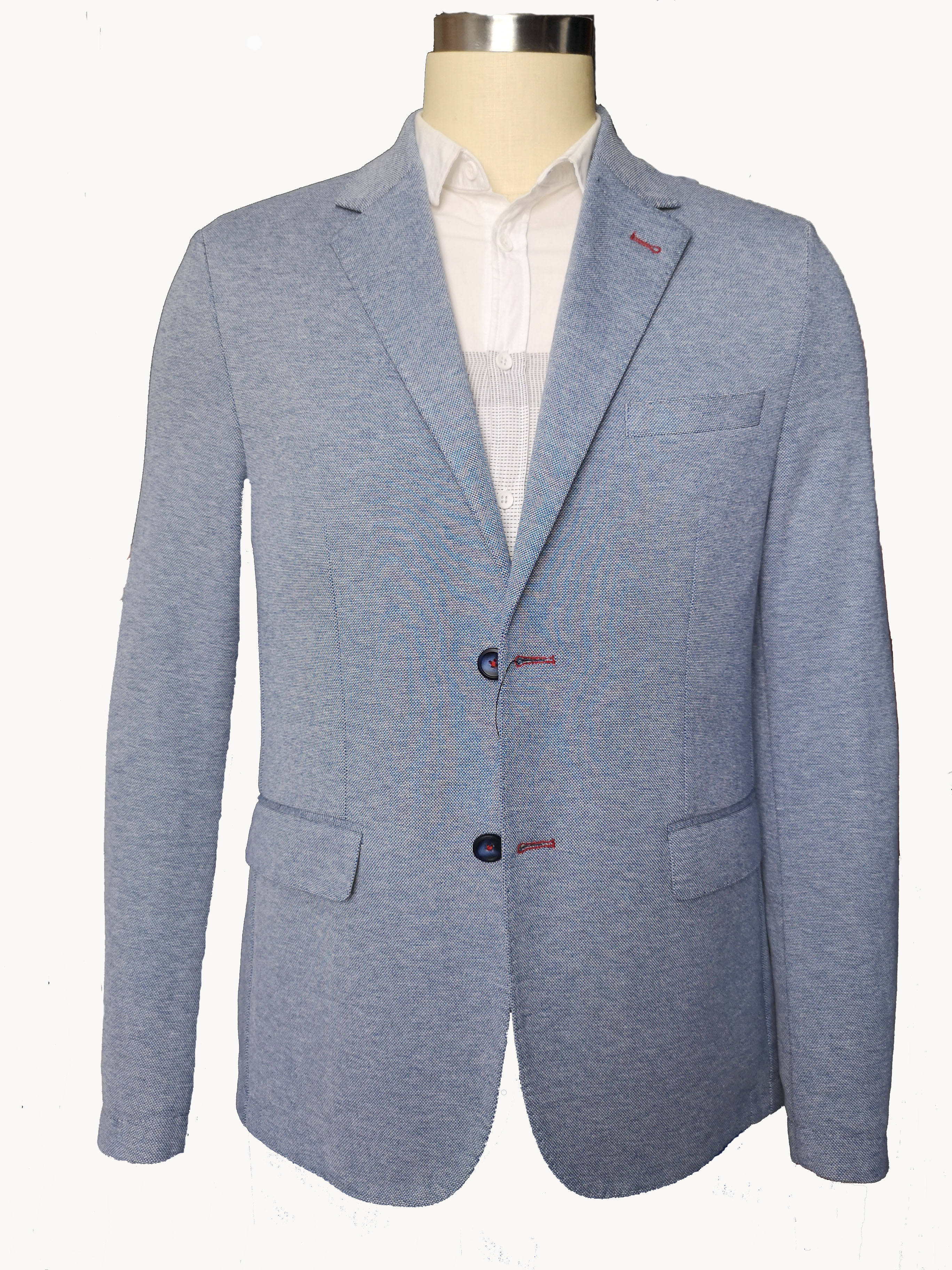 Light Grey Regular Fit Knitted Men’s Casual Jacket
