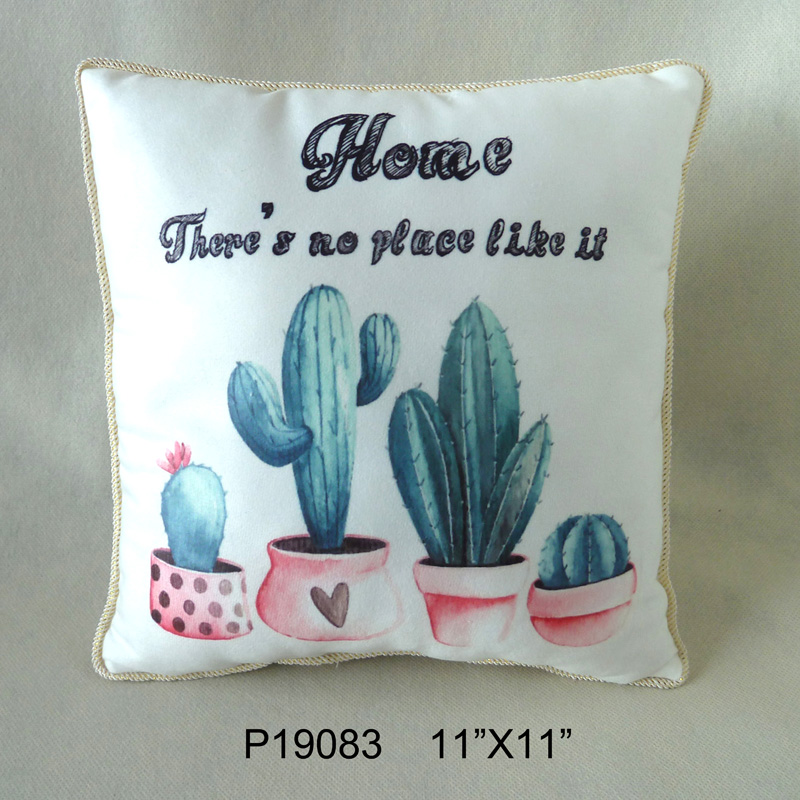 Thermal Transfer Cactus Pillow