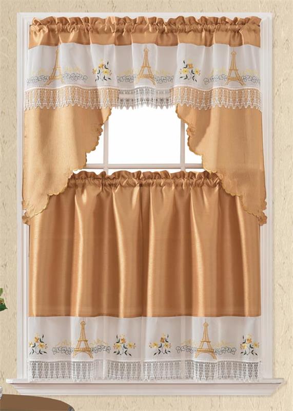Kitchen curtain with lace HY20K059