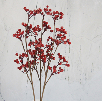 Artificial Spray Red Berry Pick For Home/Supermarket/Hotel/Resterrant/Airport/Window Show/Christmas Decoration