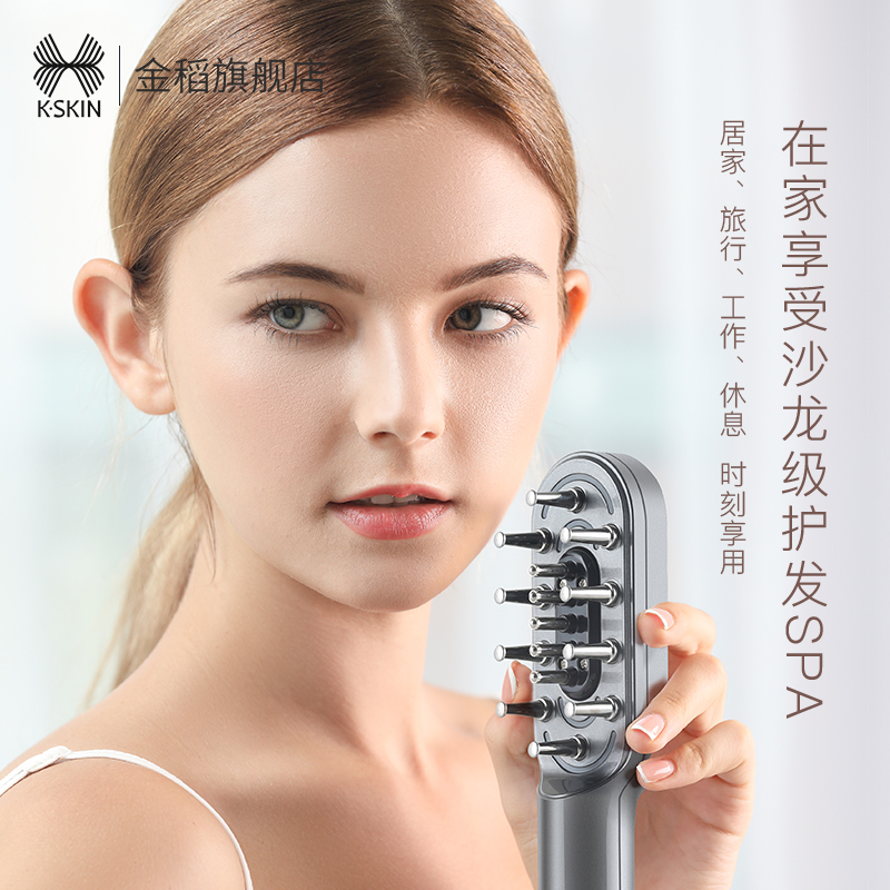 Micro-current hair growth brush