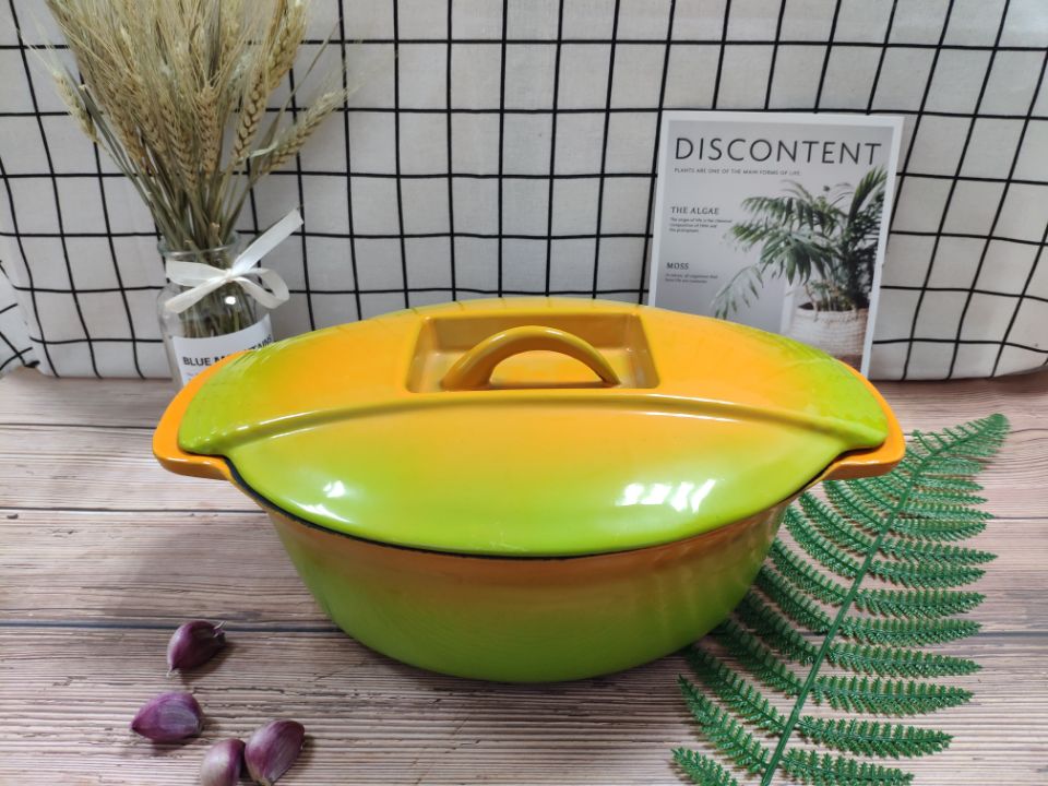 Cast iron casserole, enameled