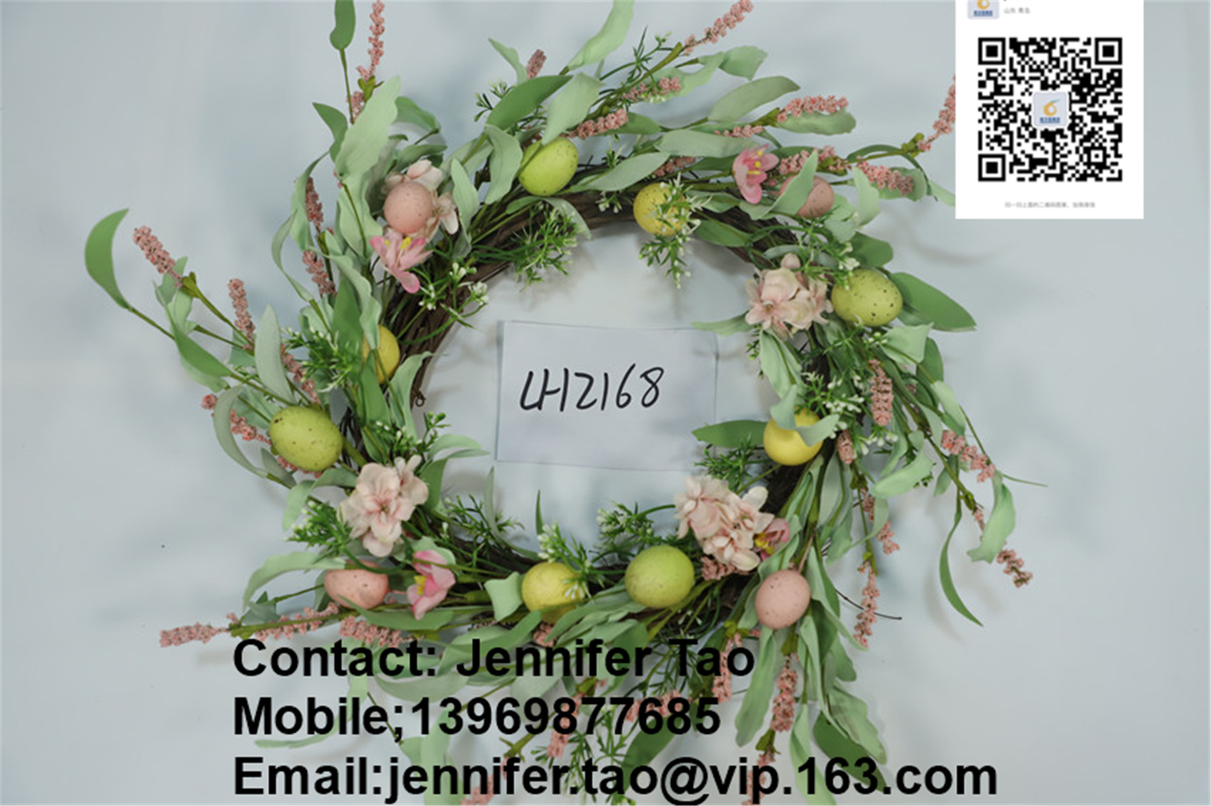 Easter flower wreath, garland