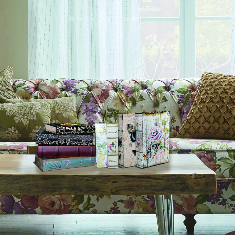 BOOK BOX with FLORAL BIRD DESIGN