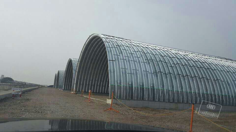 Military Large Span Beamless Hangar Machinery