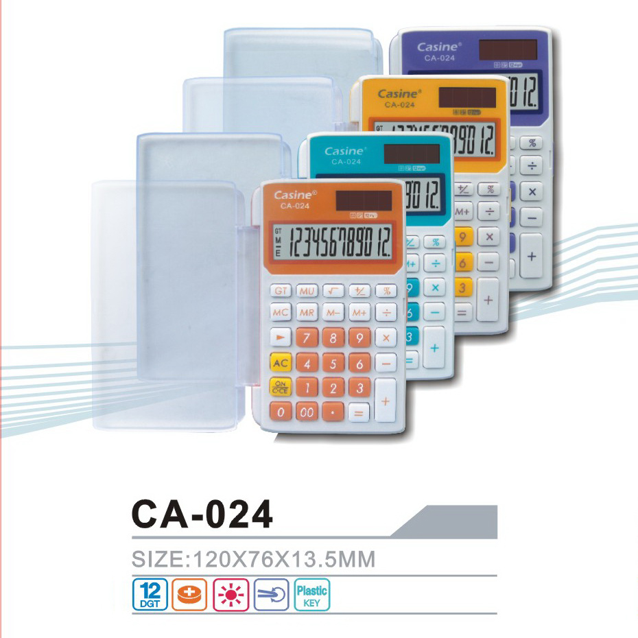 CA-024 - 12-digit folding calculator handheld calculator pocket calculator