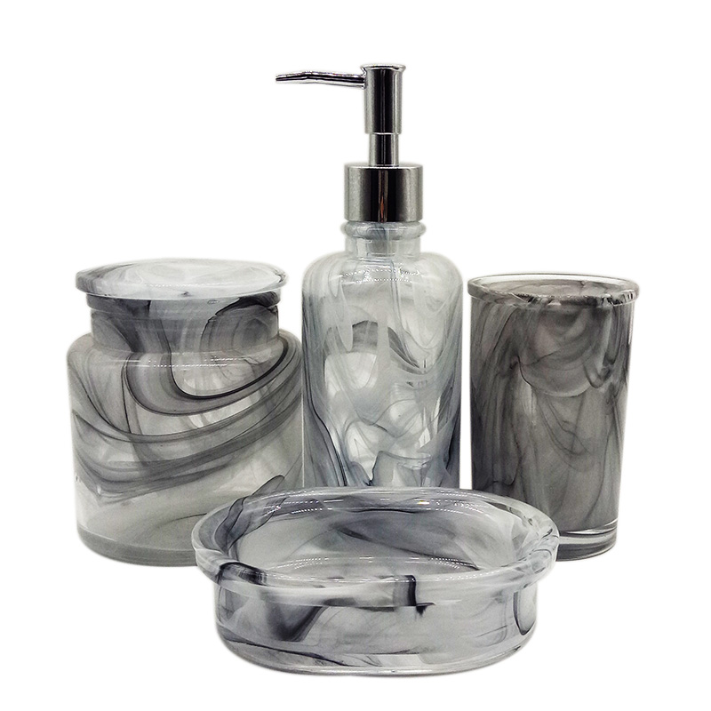 Solid colour lotion glass bottles