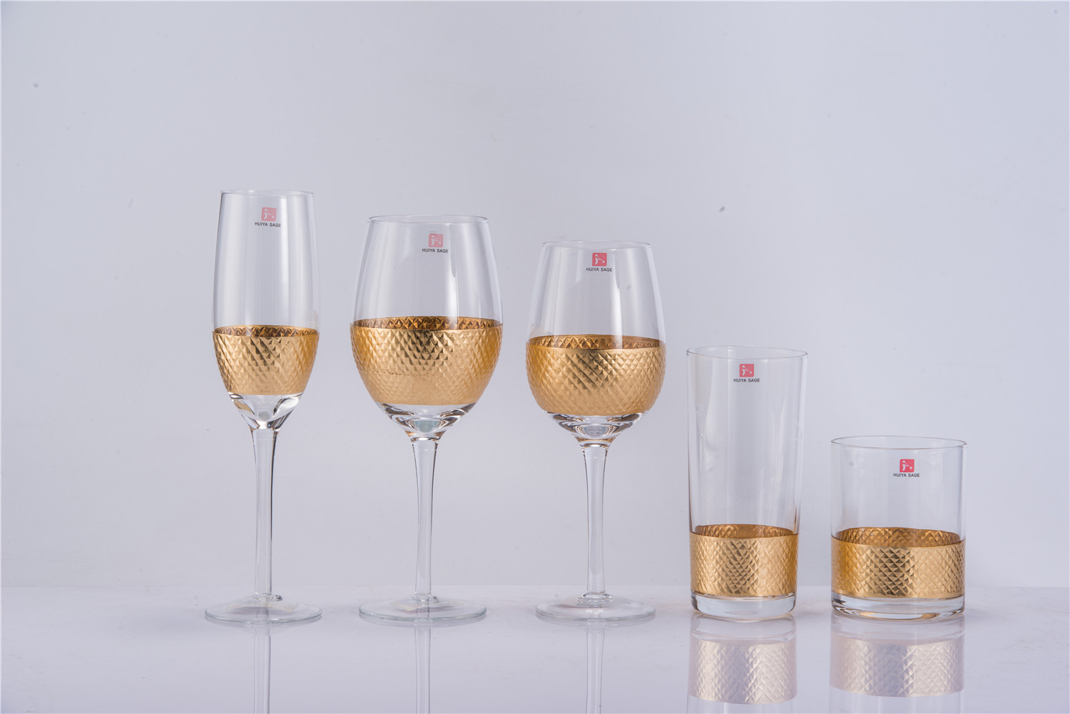 Gold foil glasses