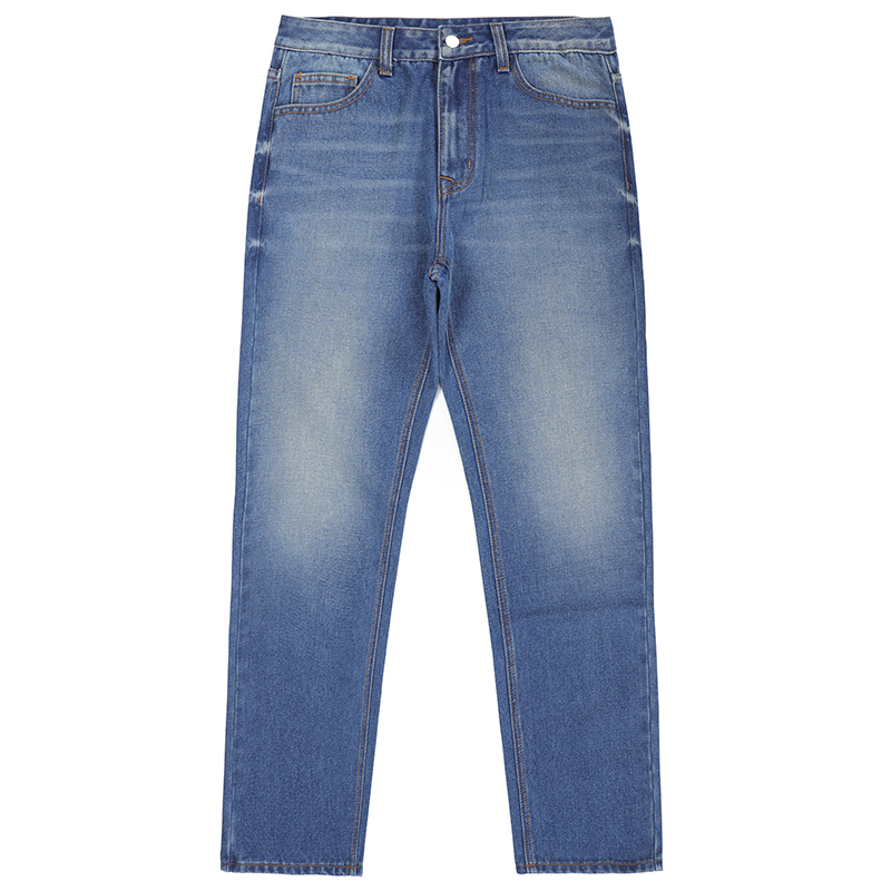 Recycle fabric 7x7 10x7 denim jeans pants men straight loose style jeans trousers G2313